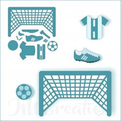 Stanzschablone - Fussball-Set